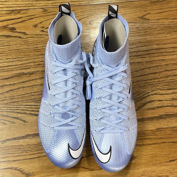 Nike Vapor Edge 360 Untouchable Men's Aluminum Football Cleats NEW Blue Silver - Picture 4 of 6